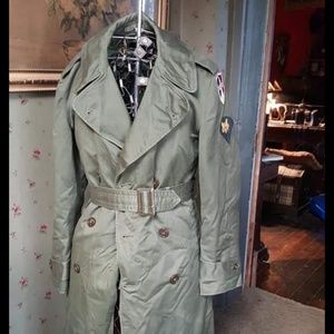 Vintage military winter overcoat